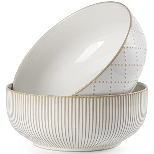 Large Ceramic Serving Bowl Set - 2 Piece