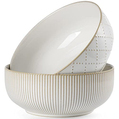 Large Ceramic Serving Bowl Set - 2 Piece