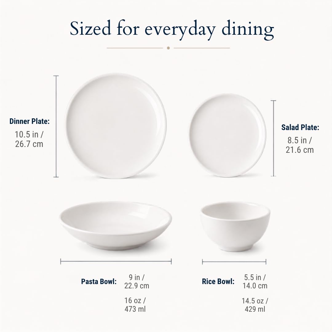 Creamy White Dinnerware Set - 16 Piece