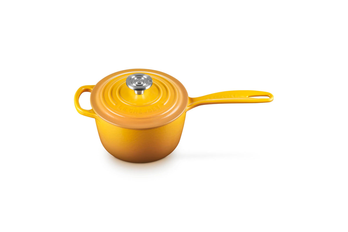 Enameled Cast Iron Saucepan with Lid - 1.75 Qt