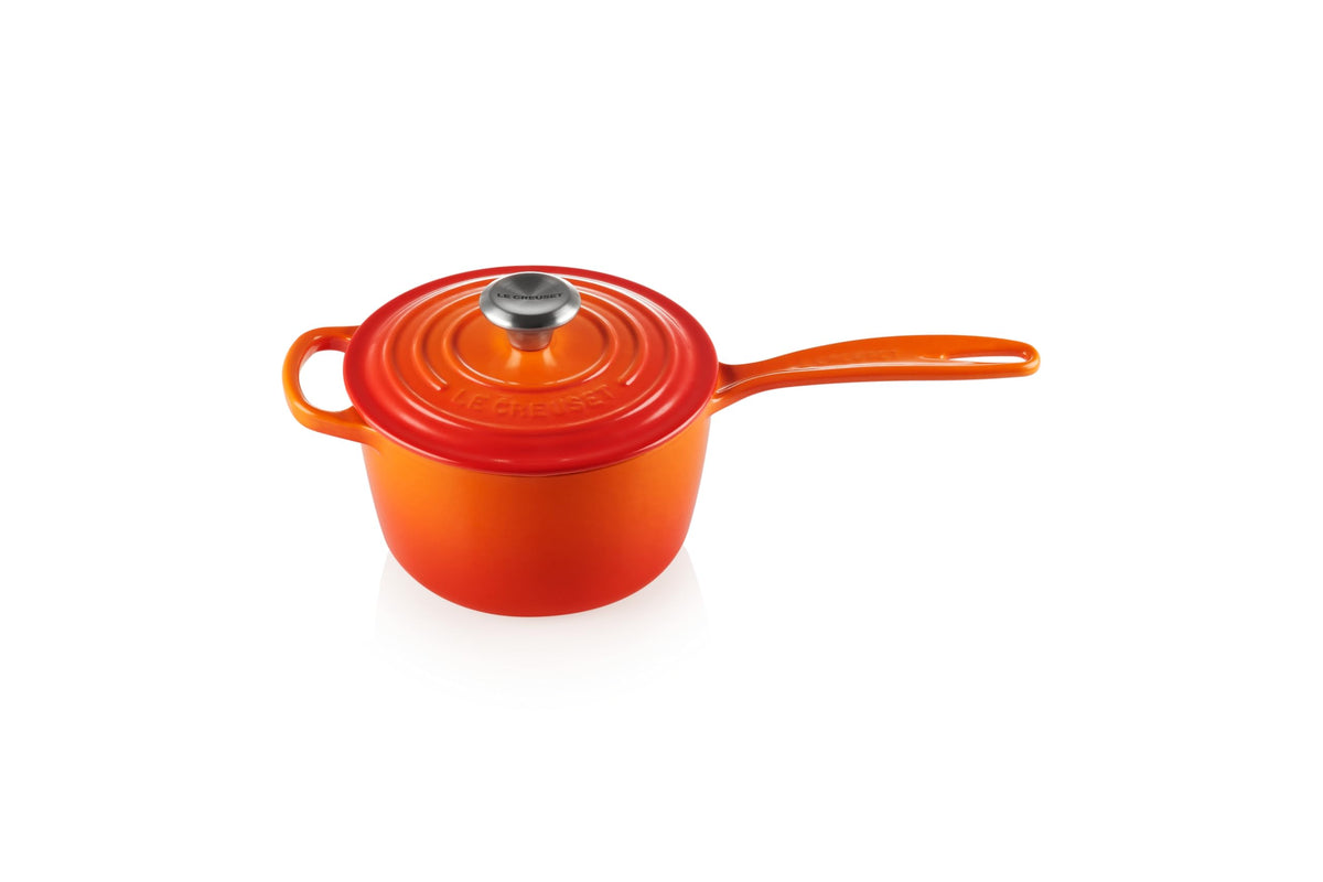 Enameled Cast Iron Saucepan with Lid - 1.75 Qt