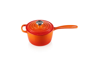 Enameled Cast Iron Saucepan with Lid - 1.75 Qt