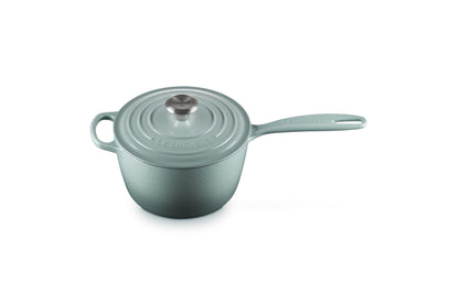 Enameled Cast Iron Saucepan with Lid - 1.75 Qt