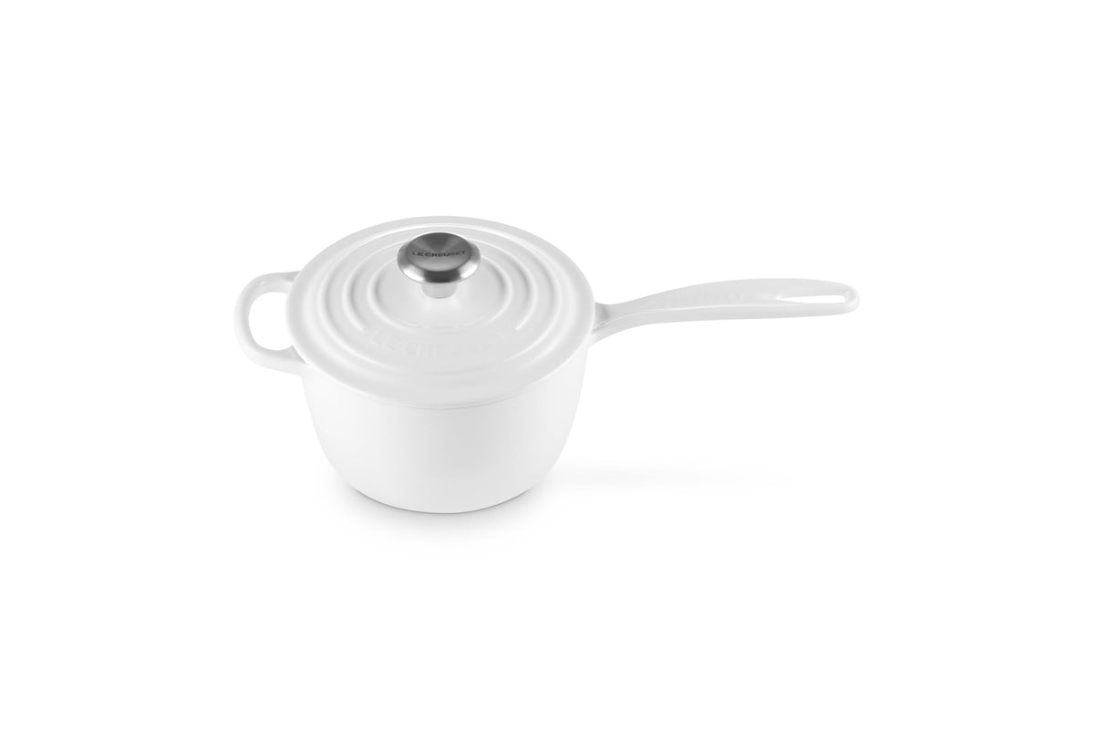 Enameled Cast Iron Saucepan with Lid - 1.75 Qt