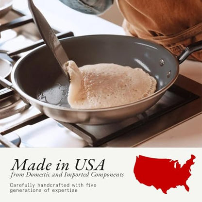 Ceramic Nonstick Frying Pan with Steel Handle