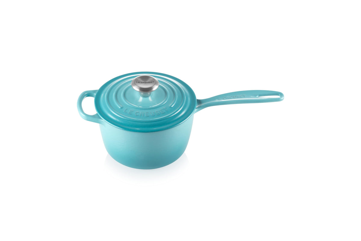 Enameled Cast Iron Saucepan with Lid - 1.75 Qt