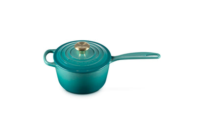 Enameled Cast Iron Saucepan with Lid - 1.75 Qt