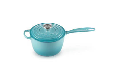 Enameled Cast Iron Saucepan with Lid - 1.75 Qt