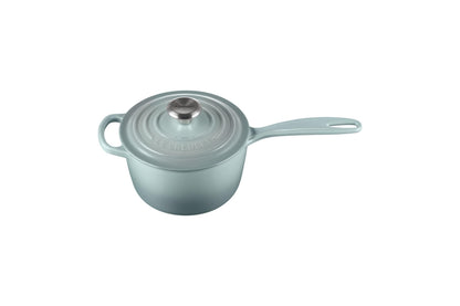 Enameled Cast Iron Saucepan with Lid - 1.75 Qt