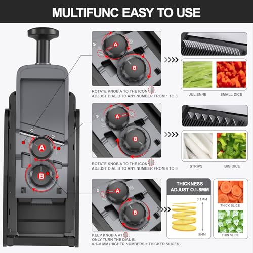 Adjustable Mandoline Slicer & Vegetable Chopper