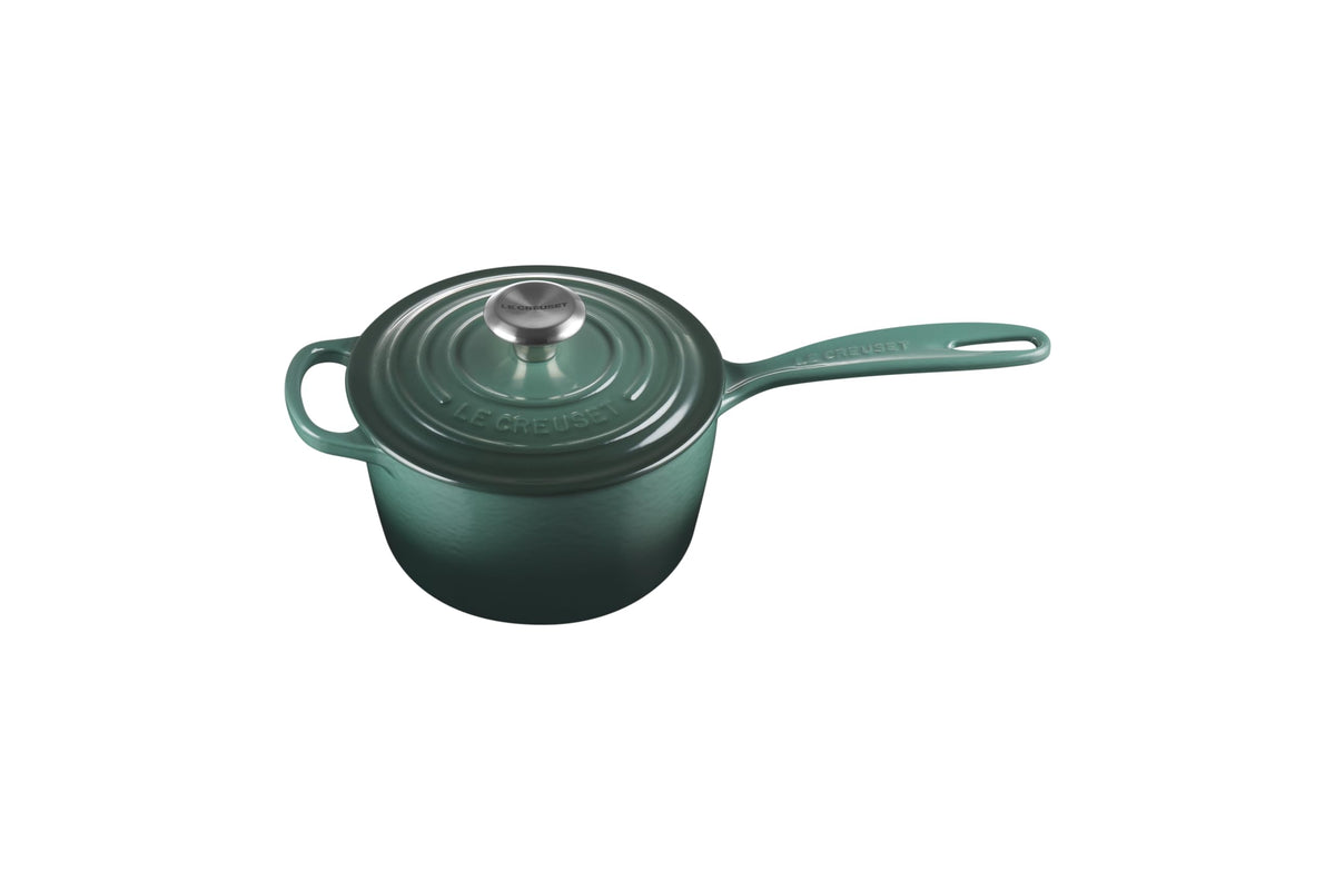 Enameled Cast Iron Saucepan with Lid - 1.75 Qt