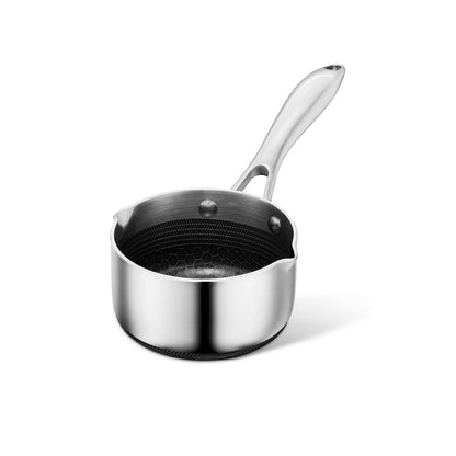 Hybrid Nonstick Stainless Steel Pot with Glass Lid