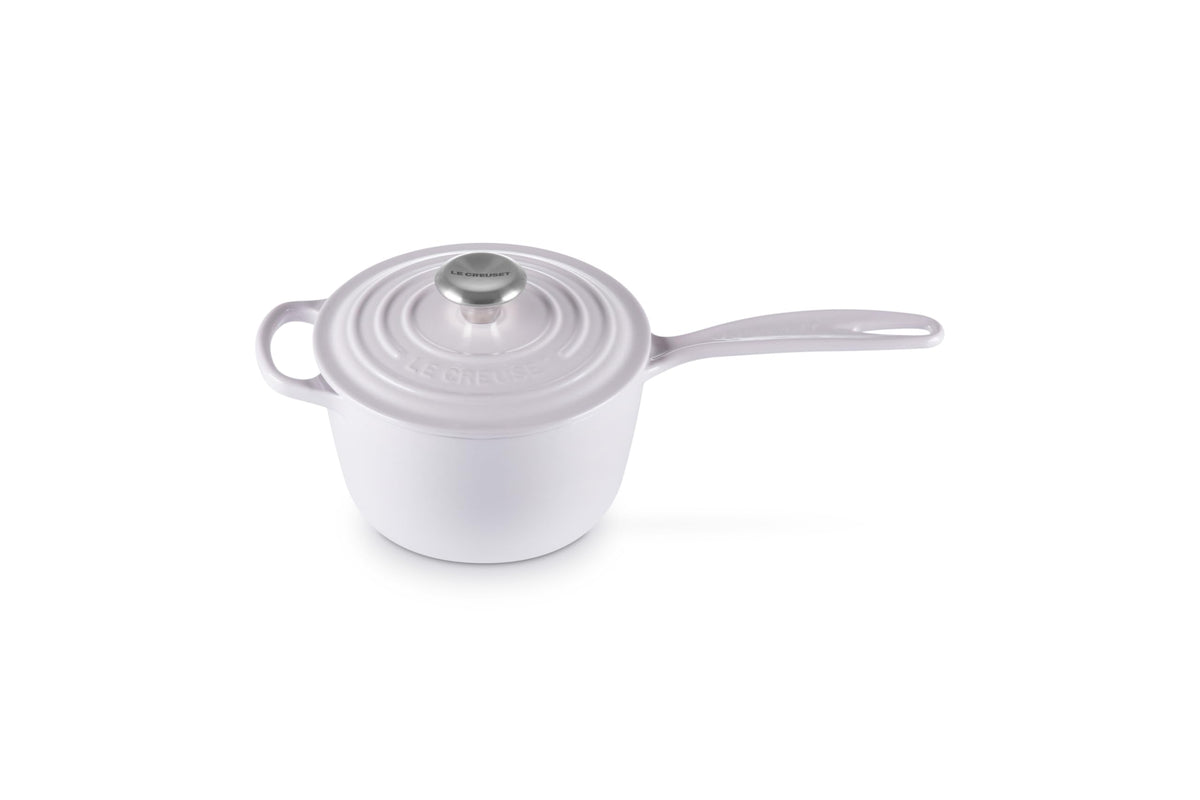 Enameled Cast Iron Saucepan with Lid - 1.75 Qt