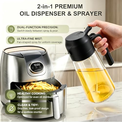 Pure Future 2-in-1 Olive Oil Sprayer for Cooking
