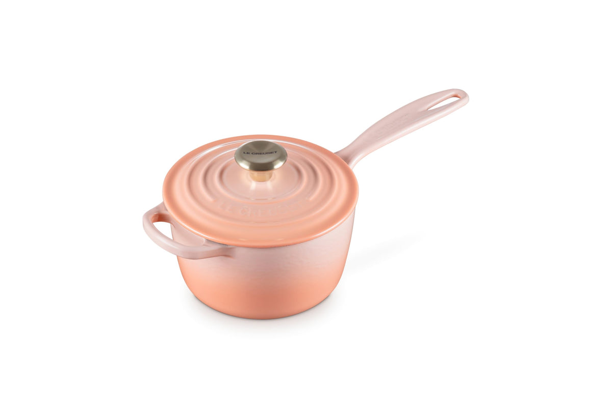 Enameled Cast Iron Saucepan with Lid - 1.75 Qt