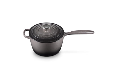 Enameled Cast Iron Saucepan with Lid - 1.75 Qt