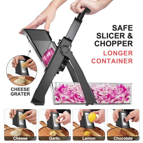 Adjustable Mandoline Slicer & Vegetable Chopper