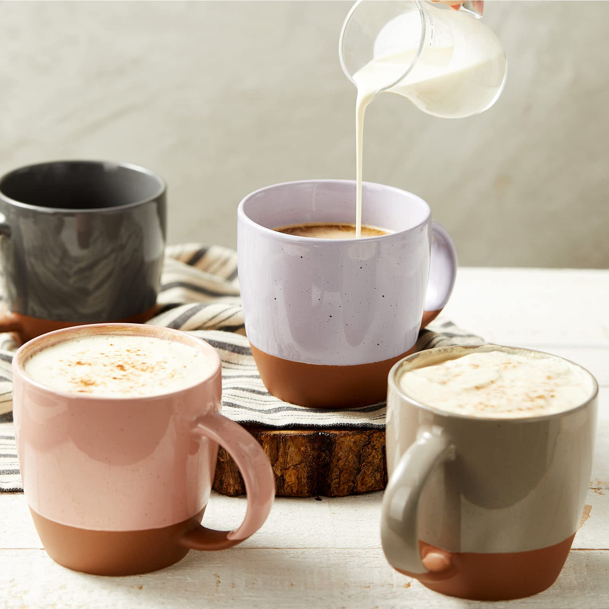 18 oz Ceramic Coffee Mug Set - 6 Piece