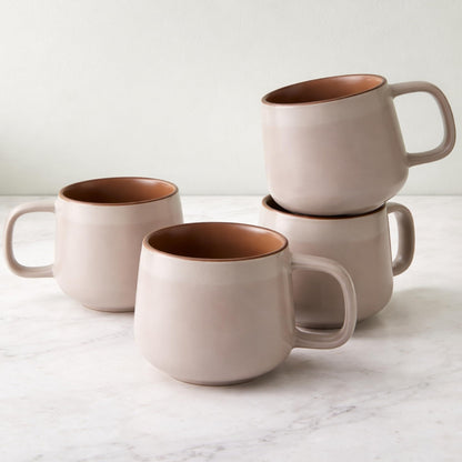 12 oz Ceramic Coffee Mug Set - 4 Piece