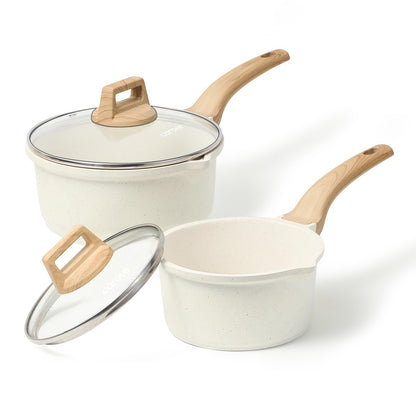 Nonstick Saucepan Set with Lids - 1.5 & 3 Quart