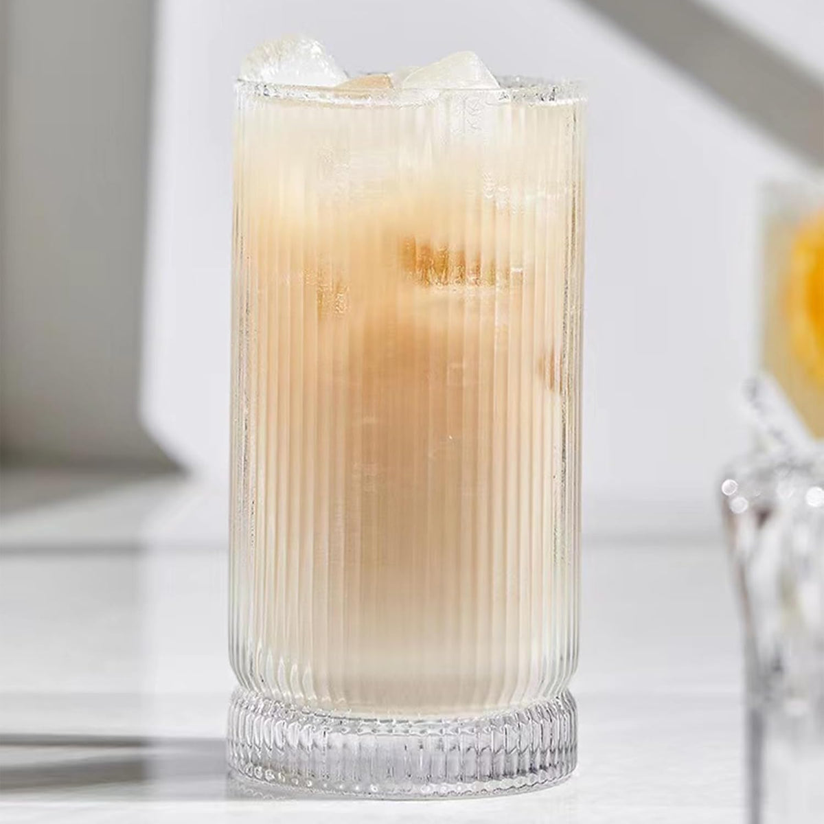 16 oz Ribbed Highball Glass Set - 4 Piece