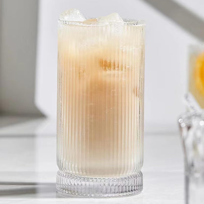 16 oz Ribbed Highball Glass Set - 4 Piece