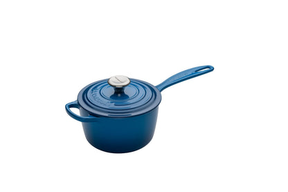 Enameled Cast Iron Saucepan with Lid - 1.75 Qt