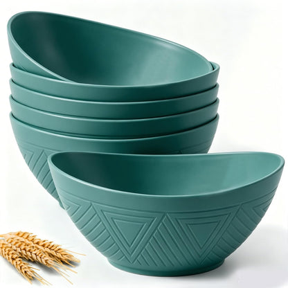 Large Wheat Straw Serving Bowls - Set of 6