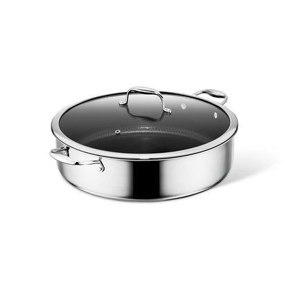 Hybrid Nonstick Deep Sauté Pan with Lid