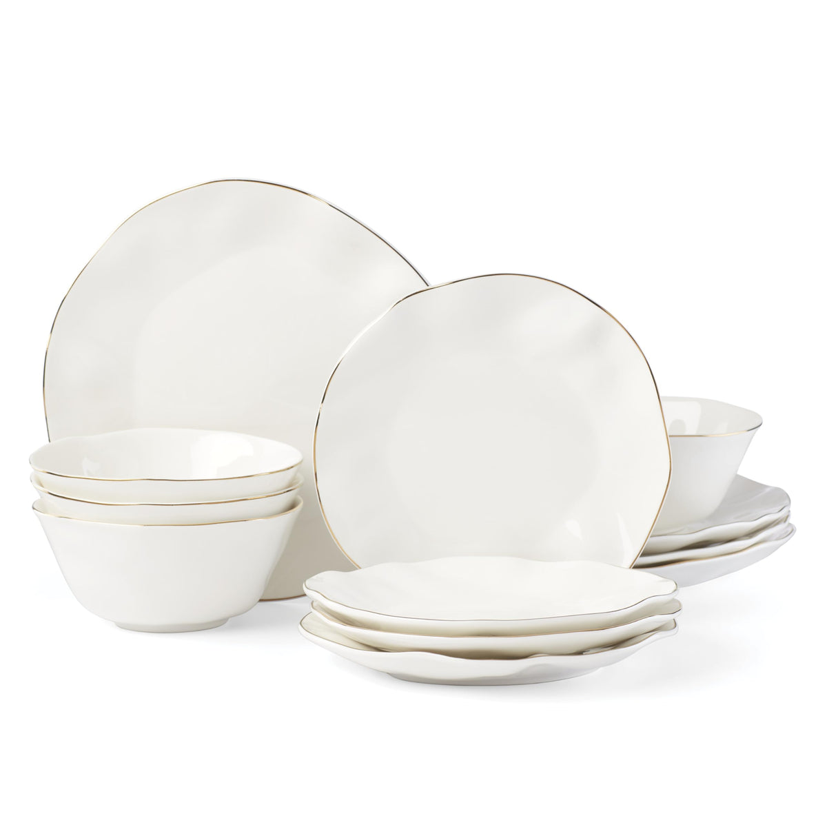 Porcelain Dinnerware Set with Blue Bay Design