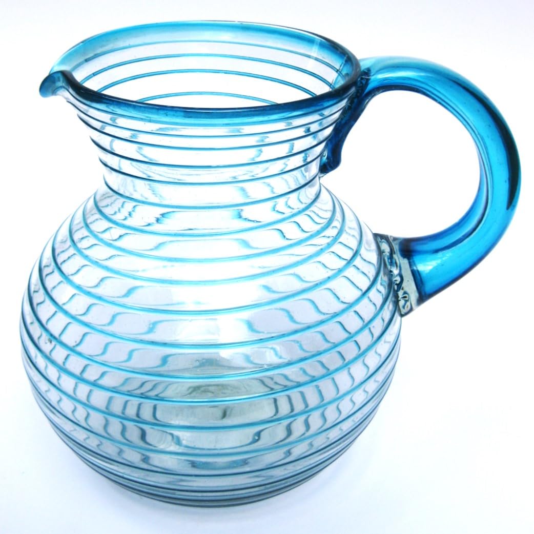 Colored Spiral Drinking Glass Set - 6 Piece