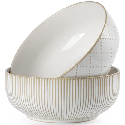 Large Ceramic Serving Bowl Set - 2 Piece