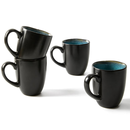 14 oz Ceramic Coffee Mug Set - 4 Piece