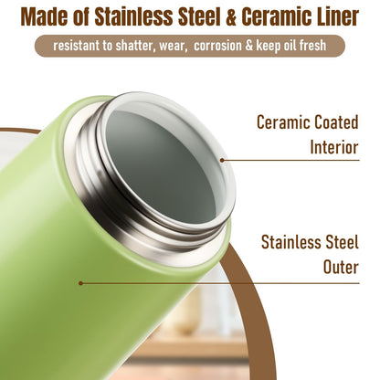 2-in-1 Stainless Steel Oil Dispenser Bottle
