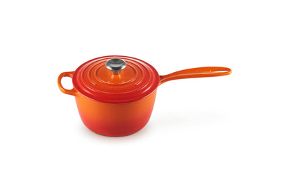 Enameled Cast Iron Saucepan with Lid - 1.75 Qt