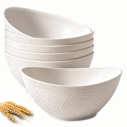 Large Wheat Straw Serving Bowls - Set of 6