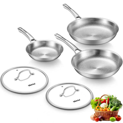 Hammered Titanium Roasting Pan with Lid