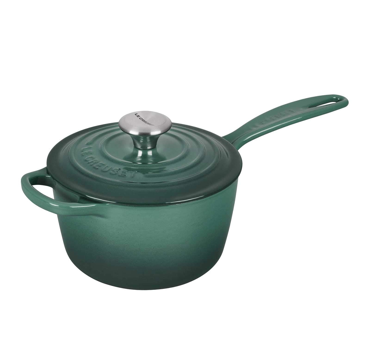 Enameled Cast Iron Saucepan with Lid - 1.75 Qt