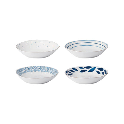 Porcelain Dinnerware Set with Blue Bay Design