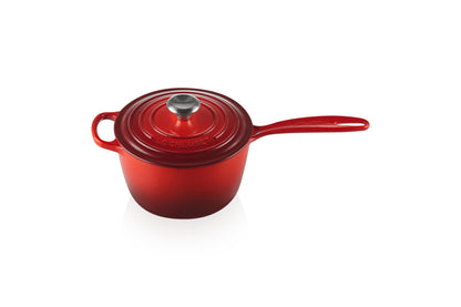 Enameled Cast Iron Saucepan with Lid - 1.75 Qt