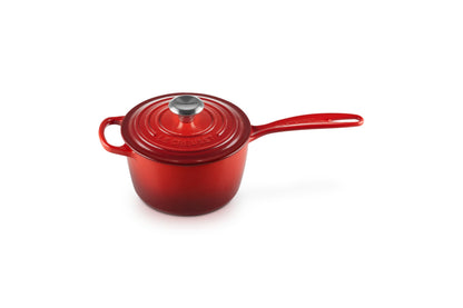 Enameled Cast Iron Saucepan with Lid - 1.75 Qt