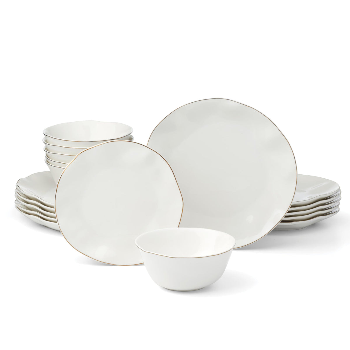 Porcelain Dinnerware Set with Blue Bay Design