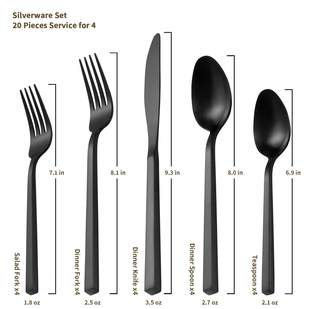 Forged Stainless Steel Flatware Set