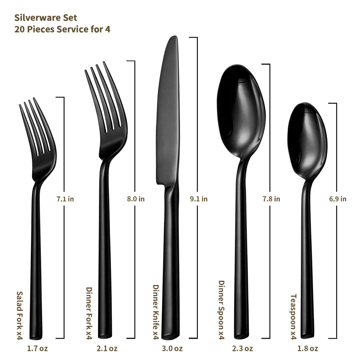 Forged Stainless Steel Flatware Set
