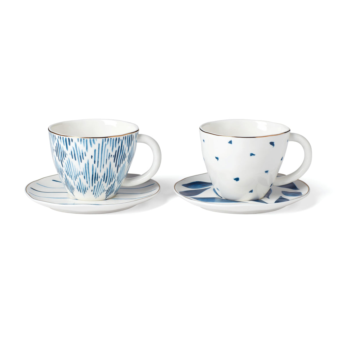 Porcelain Dinnerware Set with Blue Bay Design