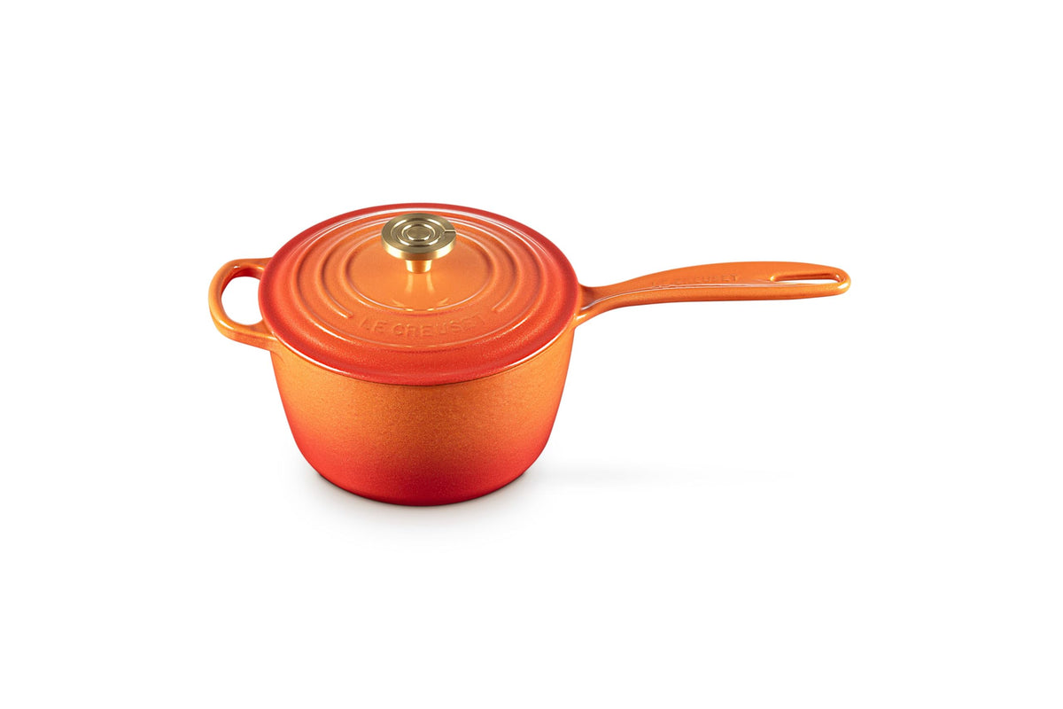 Enameled Cast Iron Saucepan with Lid - 1.75 Qt