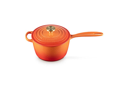 Enameled Cast Iron Saucepan with Lid - 1.75 Qt