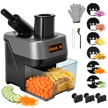 6-in-1 Electric Vegetable Chopper & Food Processor