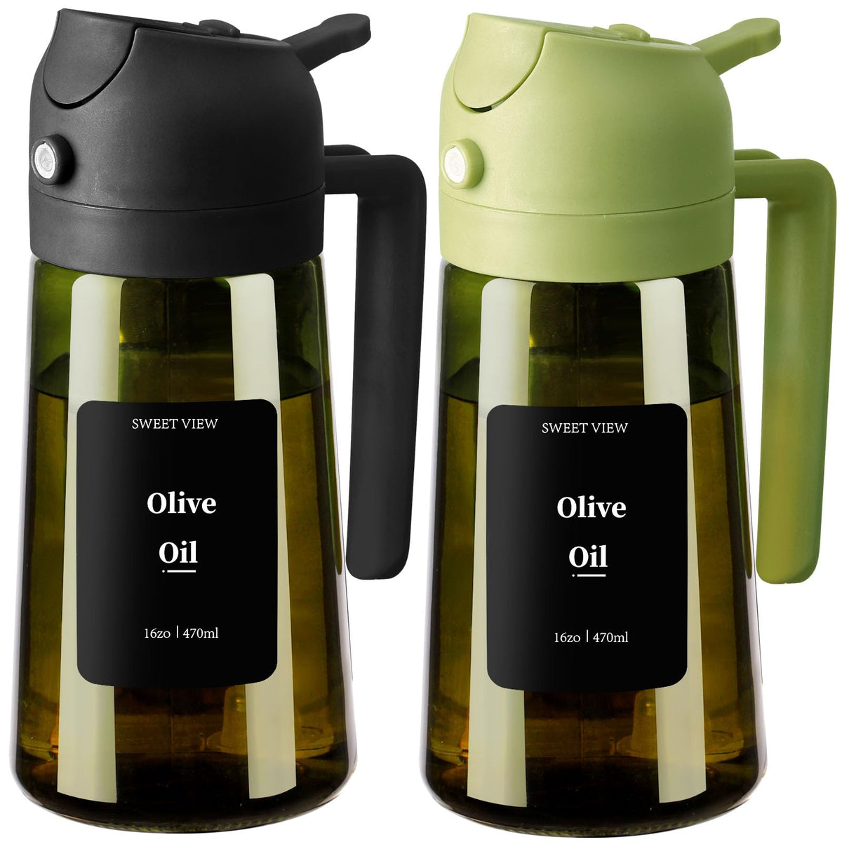2-in-1 Glass Olive Oil Sprayer & Dispenser