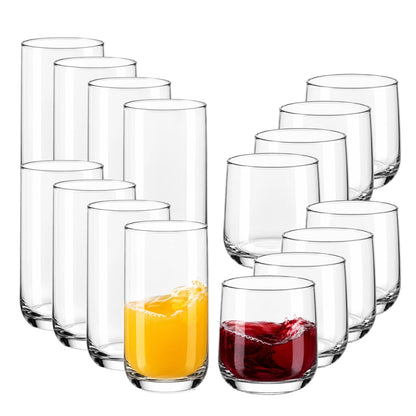 Classic Glass Tumblers for Mixed Drinks